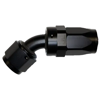 45-Degree -8 AN Female Swivel Hose Fitting for Rubber Hose